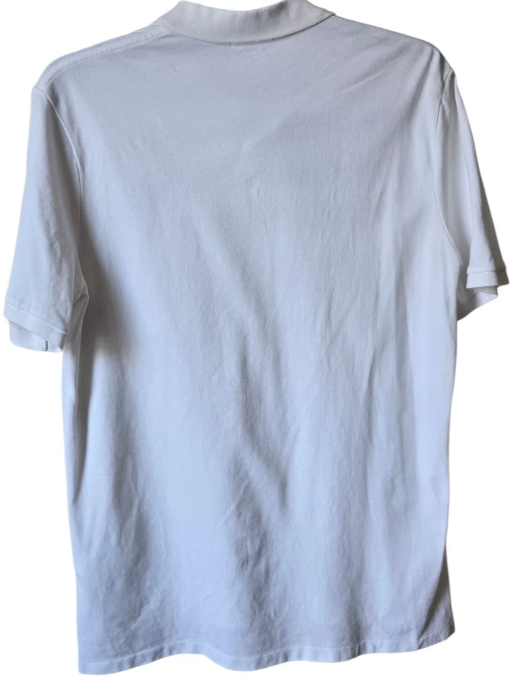 Polo Ralph Lauren Classic Fit Pique Polo Shirt Men's L White Navy Pony Logo